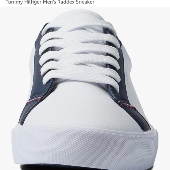 Tommy Hilfiger White and Navy Athletic Shoes - Picture 13 of 16